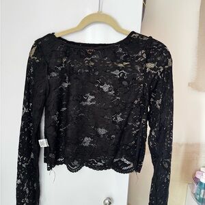 Elegant Black Lace Top